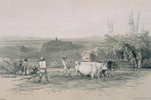 Gezichten in Rome en omgeving: Roiate, een stad nabij Subiaco door Edward Lear