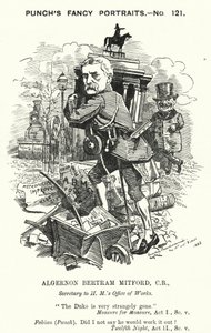 Punch cartoon: Algernon Bertram Freeman-Mitford