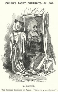 Punch cartoon: Charles Gounod, Franse componist (gravure) door Edward Linley (after) Sambourne