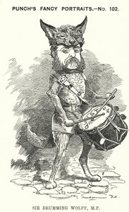 Punch cartoon: Henry Drummond Wolff, Engelse conservatieve politicus