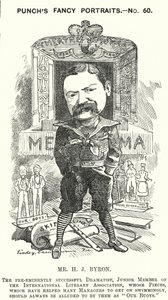 Punch cartoon: Henry James Byron, Engelse toneelschrijver