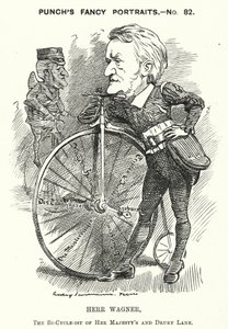 Punch cartoon: Richard Wagner, Duitse componist (gravure) door Edward Linley (after) Sambourne