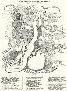 Punch cartoon: De Octopus van Romantiek en Realiteit (gravure)