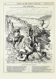 Rivaliserende sporters. Ik zeg nu, zoals ik eerder heb gezegd, dat er genoeg ruimte is..., 1878 door Edward Linley Sambourne