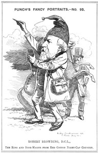 Robert Browning, Engelse dichter en dramaturg, 1882 door Edward Linley Sambourne