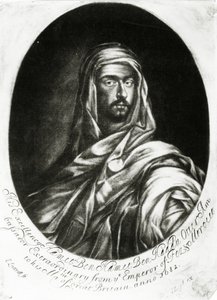 Zijne Excellentie Hamet Ben Hamet Ben Haddu Otter, gepubliceerd door John Lloyd, 1682 door Edward Luttrell