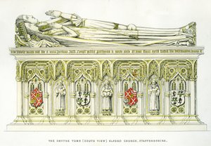 Lady Isabel Neville en haar tweede echtgenoot, Sir William Smythe, van de Smythe Tomb, St. Peter