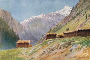 Uitzicht op de Gurais Vallei, vanaf Dudhgai Dorp door Edward Mary Joseph Molyneux