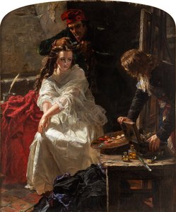Charlotte Corday in de gevangenis van de Conciergerie, 1862 door Edward Matthew Ward