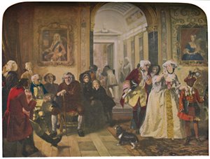 Dr. Johnson in de voorkamer van Lord Chesterfield, wachtend op een audiëntie, 1748, 1845, ca. 1950 door Edward Matthew Ward