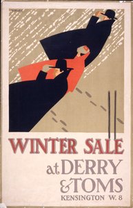 Advertentie voor een Winteruitverkoop bij 