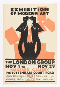 Poster, tentoonstelling van moderne kunst - The London Group