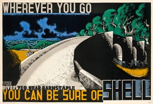 Waar je ook gaat, je kunt zeker zijn van Shell, ca. 1936 (kleurenlitho)