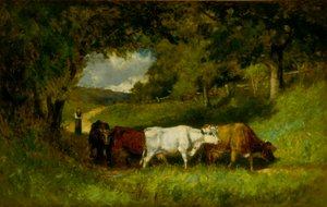 De koeien thuisbrengen door Edward Mitchell Bannister