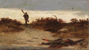 Visser bij water, 1886 door Edward Mitchell Bannister