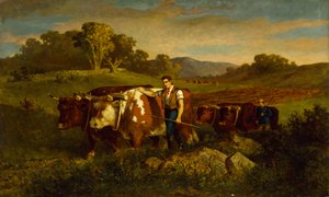 Herders met Koeien, 1869 door Edward Mitchell Bannister