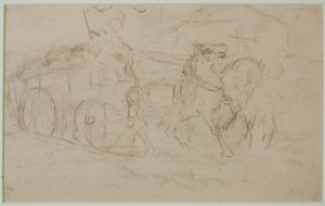 Paard en wagen (#9), ca. 1880s door Edward Mitchell Bannister