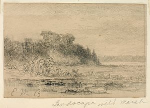 Landschap met moeras door Edward Mitchell Bannister
