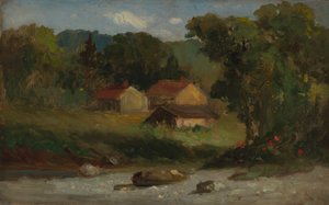 Rotsachtige boerderij, Newport, 1891 door Edward Mitchell Bannister