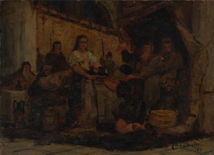 Salome ontvangt het hoofd van Johannes de Doper, 1890 door Edward Mitchell Bannister