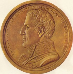 Engelands grote kapitein Arthur hertog van Wellington - Souvenirmedaille, 1815, 1910 door Edward Orme