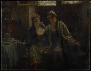 Twee vrouwen op bezoek door Edward Portielje