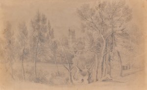 Landschap met kerk