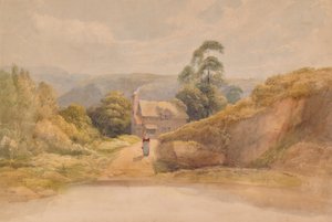 Landschap met huisje
