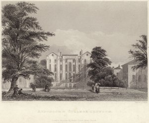 Addiscombe College in Croydon (gravure) door Edward Pritchett