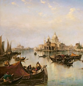 Het Bacino di San Marco, Kijkend naar de Monding van het Grote Kanaal (detail) door Edward Pritchett