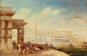 Het Dogenpaleis, Venetië (olieverf op doek)