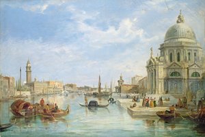 De Monding van het Grote Kanaal, Venetië, met Santa Maria della Salute door Edward Pritchett