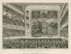 De Koninklijke Familie in Covent Garden Theatre, Londen door Edward Pugh