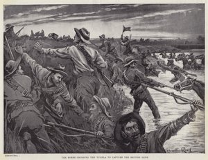 De Boeren steken de Tugela over om de Britse kanonnen te veroveren door Edward Read