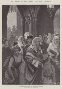 De opening van het eerste parlement van koning Edward VII
