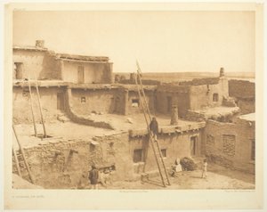 Een hoek van Zuni door Edward S. Curtis