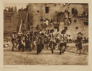 Buffaldans in Hano door Edward S. Curtis