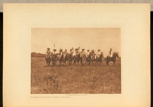 Parade van de Chiefs in de Zon - Cheyenne door Edward S. Curtis