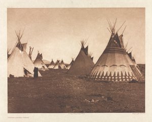Portfolio VI, Plaat 186: Geschilderde Lodges--Piegan