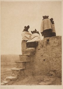 De dansers bekijken door Edward S. Curtis
