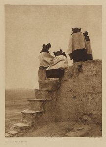 De dansers bekijken door Edward S. Curtis