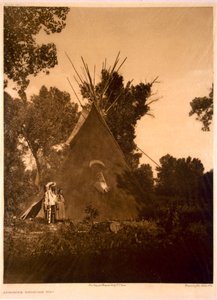 Apsaroke medicijn tipi door Edward Sheriff (after) Curtis