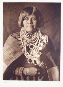 Een Zuni-meisje door Edward Sheriff Curtis