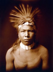 Zwart haar, indiaan, ca. 1905, foto Edward S. Curtis