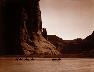 Navajo Ruiters door Edward S. Curtis, ca. 1904