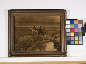 De drie hoofden, Piegan door Edward Sheriff Curtis