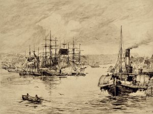De Tyne: Bij Shields, ca. 1880 door Edward Slocombe