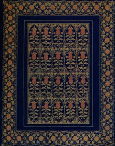 Boekbinden in blauw Marokko met inleg en goudbewerking door Edward Sullivan