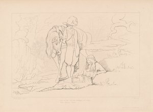 Dichtbij was hij gekomen... door Edward Webb, after George Elgar Hicks