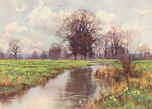 Het is vrij van last, deze vrolijke kleine rivier, en noch stuwdam noch molen blokkeert zijn snelle weg naar de zee door Edward Wilkins Waite